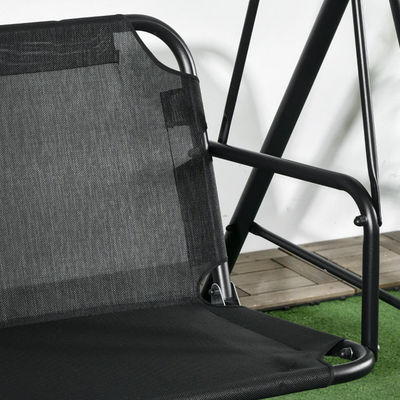 Waterdichte Canopy Outdoor Patio Swing Chair Sets voor 3 personen in moderne boerderij stijl