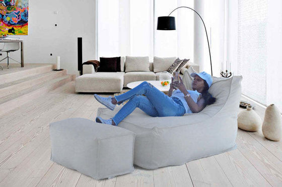 Indoor Outdoor waterdicht bonenzak sofa met 3-5mm bonenvulling en 30x75x30cm pedalafmeting