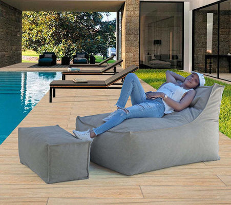 Indoor Outdoor waterdicht bonenzak sofa met 3-5mm bonenvulling en 30x75x30cm pedalafmeting