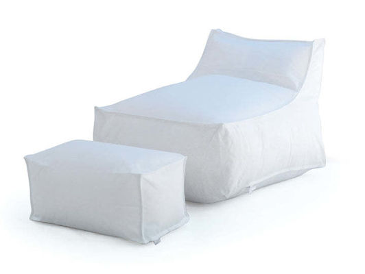 Indoor Outdoor waterdicht bonenzak sofa met 3-5mm bonenvulling en 30x75x30cm pedalafmeting