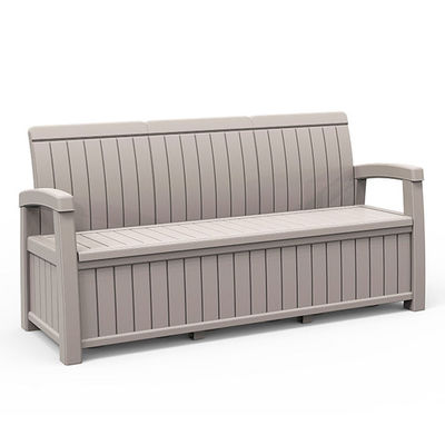 Hotel Buitenhuis Weerbestendige fauteuil Plastic 3-persoons bank met opslagdoos