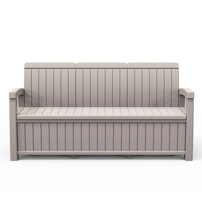 Hotel Buitenhuis Weerbestendige fauteuil Plastic 3-persoons bank met opslagdoos