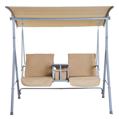 Moderne schommelstoel 67,7&quot;D x 44,1&quot;W x 65&quot;H met bekershouer en verstelbare schaduw