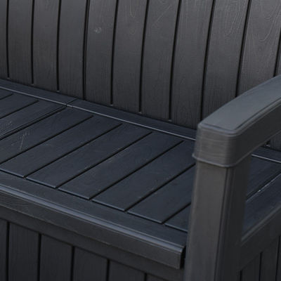 Hotel Buitenhuis Weerbestendige fauteuil Plastic 3-persoons bank met opslagdoos