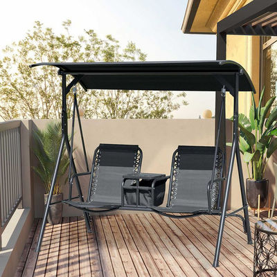 Moderne schommelstoel 67,7&quot;D x 44,1&quot;W x 65&quot;H met bekershouer en verstelbare schaduw