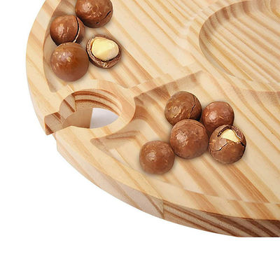 Houten draagbare opvouwbare ronde bak tafel voor buiten camping strand reizen en picknicks