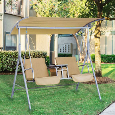 Moderne schommelstoel 67,7&quot;D x 44,1&quot;W x 65&quot;H met bekershouer en verstelbare schaduw