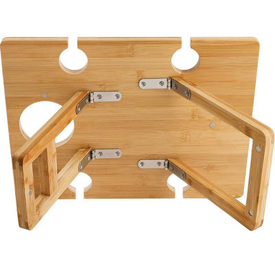 Draagbare buiten- binnen houten bamboe opvouwbare picknicktafel voor snacks en wijn