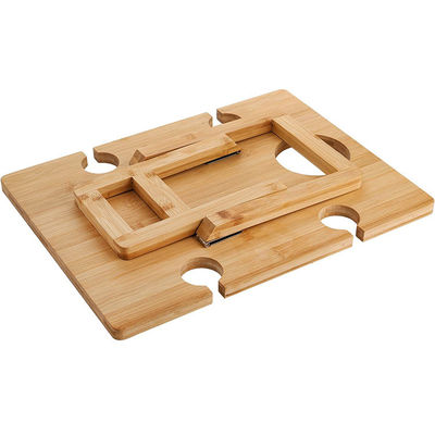 Draagbare buiten- binnen houten bamboe opvouwbare picknicktafel voor snacks en wijn