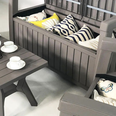 Plastic opslag arm bank stoel stoel voor buiten patio tuin balkon park strand zwembad
