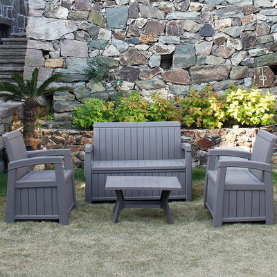 Plastic opslag arm bank stoel stoel voor buiten patio tuin balkon park strand zwembad