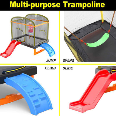 Kinderen Fitness Unisex ijzeren frame Indoor Outdoor Trampoline met klimladder en glijbaan
