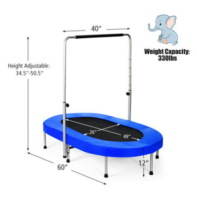 Innen buiten vouwbare vouwbare trampoline voor kinderen 4 FT of OEM hoogte verstelbaar