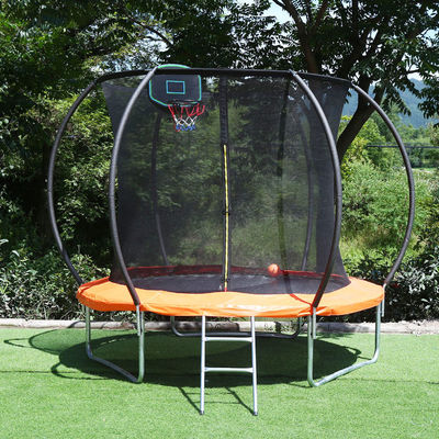 Buitentuin Kinderen Kinderen Fitness Springend Bed Ronde Trampoline Met Basketbal Doel Veiligheidsnet