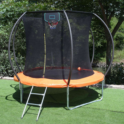 Buitentuin Kinderen Kinderen Fitness Springend Bed Ronde Trampoline Met Basketbal Doel Veiligheidsnet