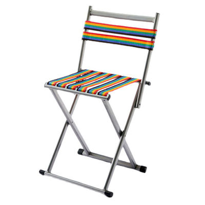 Outdoor Camping stoel voor vissen met rugleuning Draagbare en lichtgewicht metalen ijzeren kruk
