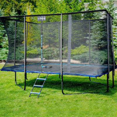 Unisex Outdoor Garden Park Fitness Elastisch Bed Rechthoekig Trampoline met Veiligheidsnet