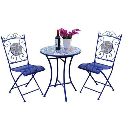 Europese Outdoor Bistro Set voor Balkon Kleine Drie-Piece Tafel En Stoel Tuin