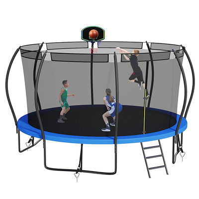 Volwassenen Kinderen Basketbal Hoop Set Trampoline met beschermend net en logo optie