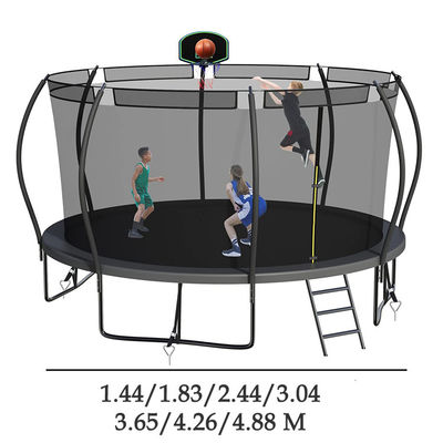 Volwassenen Kinderen Basketbal Hoop Set Trampoline met beschermend net en logo optie