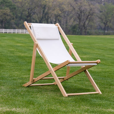 Volledige houten opvouwbare loungestoel voor buiten tuin strand en camping opvouwbaar ontwerp