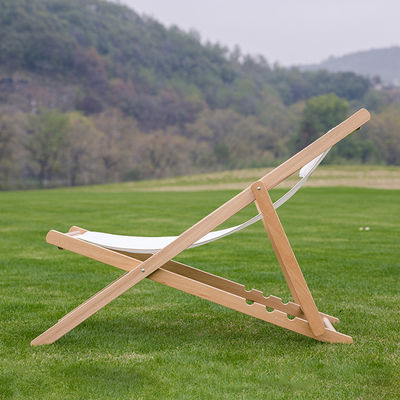 Volledige houten opvouwbare loungestoel voor buiten tuin strand en camping opvouwbaar ontwerp