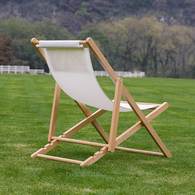 Volledige houten opvouwbare loungestoel voor buiten tuin strand en camping opvouwbaar ontwerp
