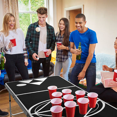 Buiten tuin bar Bistro Cafe Patio Party Draagbare Opvouwbare Metalen Bier Pong Tafel