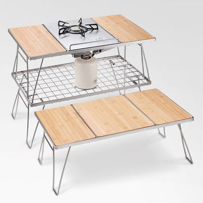 Lichte Draagbare Verstelbare Barbecue Strand Picnic Camping Keuken Igt Tafel met 1