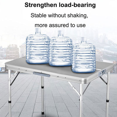 Opvouwbare buitentuin Patio Draagbare Aluminium Camping Eettafel en Stoel Set voor Barbecue Beach Picnic