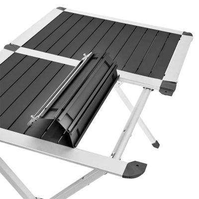 Draagbare lichtgewicht aluminium opvouwbare tafel voor buitentuin patio feest evenement