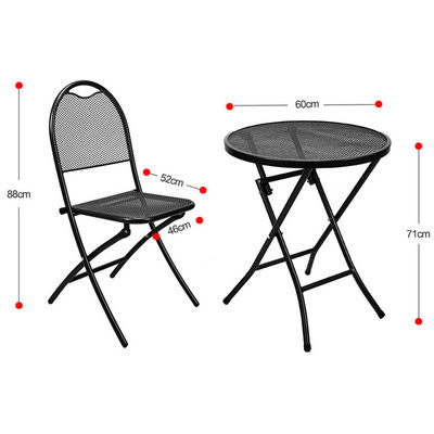 Outdoor Cafe Bistro Patio Custom Logo Eettafel en stoelen met stapelbaar ontwerp