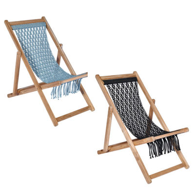 Custom logo borduurwerk of drukwerk Outdoor Patio Camping Zwemtouw Woven Canvas Chair