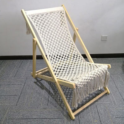Custom logo borduurwerk of drukwerk Outdoor Patio Camping Zwemtouw Woven Canvas Chair