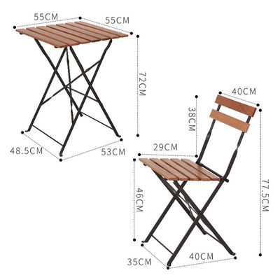 Custom Logo Villa Outdoor Folding Bistro Tafel en stoelen voor ontspanning op balkon terras
