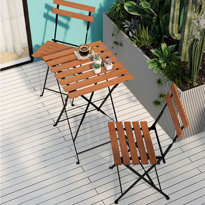 Custom Logo Villa Outdoor Folding Bistro Tafel en stoelen voor ontspanning op balkon terras