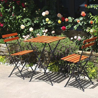 Custom Logo Villa Outdoor Folding Bistro Tafel en stoelen voor ontspanning op balkon terras