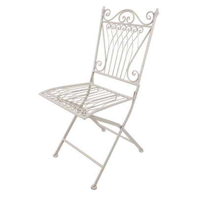 Transparante buitentuin Bistro Cafe Vintage Vierkante Metalen Gemaakte ijzervouwbare eetstoelen