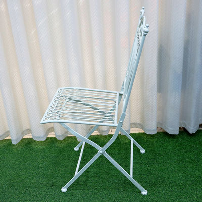 Transparante buitentuin Bistro Cafe Vintage Vierkante Metalen Gemaakte ijzervouwbare eetstoelen