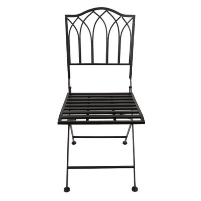 Outdoor Bistro Garden Cafe High Back White Wrouw Iron Metal vouwstoel voor trouwfeest