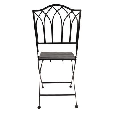 Outdoor Bistro Garden Cafe High Back White Wrouw Iron Metal vouwstoel voor trouwfeest