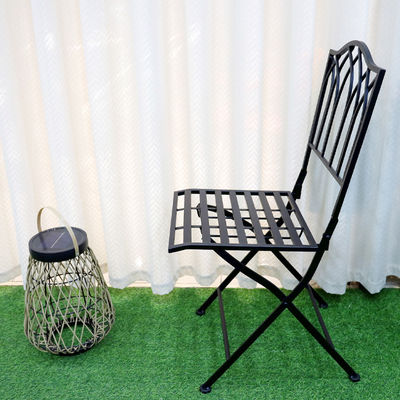 Outdoor Bistro Garden Cafe High Back White Wrouw Iron Metal vouwstoel voor trouwfeest