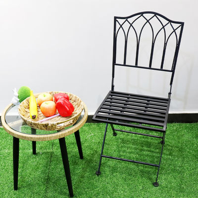 Outdoor Bistro Garden Cafe High Back White Wrouw Iron Metal vouwstoel voor trouwfeest