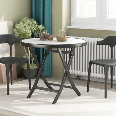 Metalen ijzer opvouwbare koffietafel voor buitencamping Cafe Balkon Tuin Terras