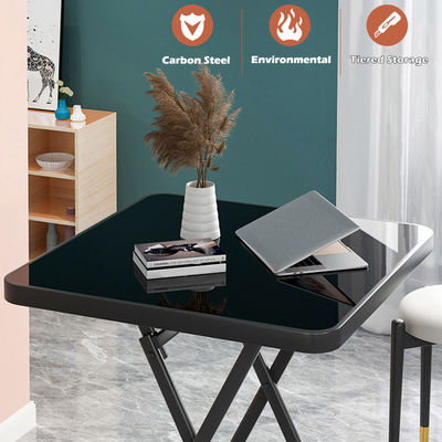 Buitentafel Metalen gehard glas Vierkante Ronde Opvouwbare Afklapbare Koffietafel