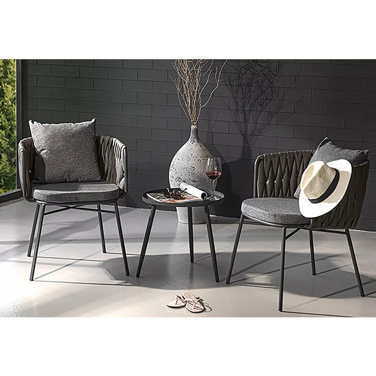 Buitenmeubilair Stalen tuin set Plastic Rattan 2 zitplaatsen Bistro Set voor terras