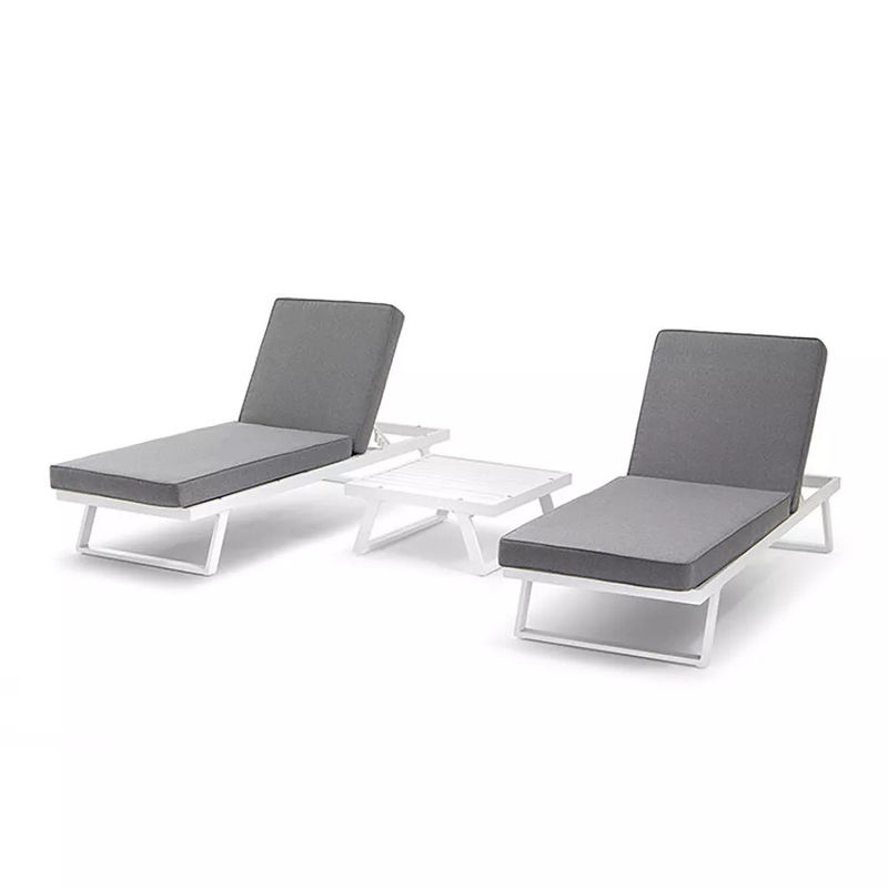 Moderne aluminium frame patio meubels ligstoel voor tuinbank sectioneel loungeset