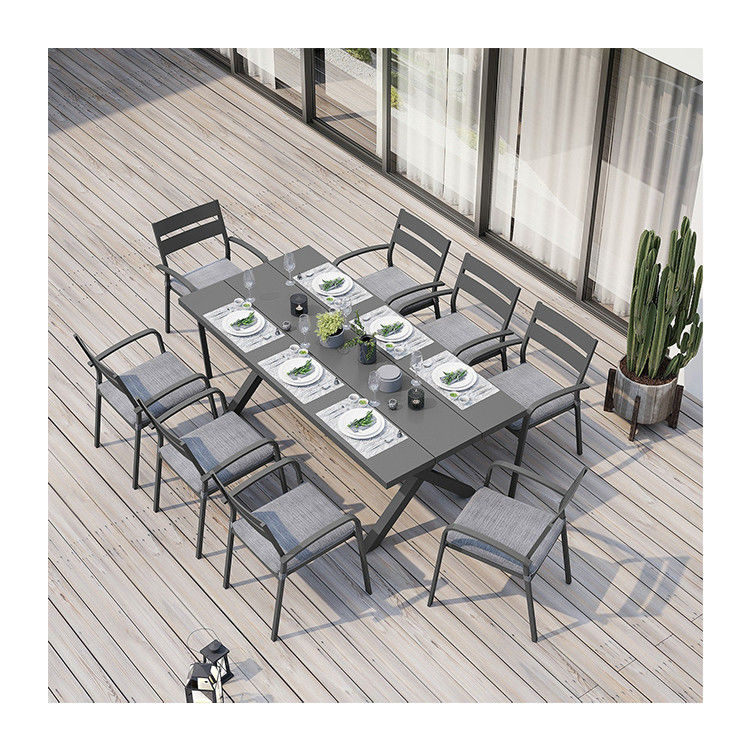 AJUNION X-vorm Outdoor dining set voor restaurant 76"D x 36"W x 30'H Tafelgrootte