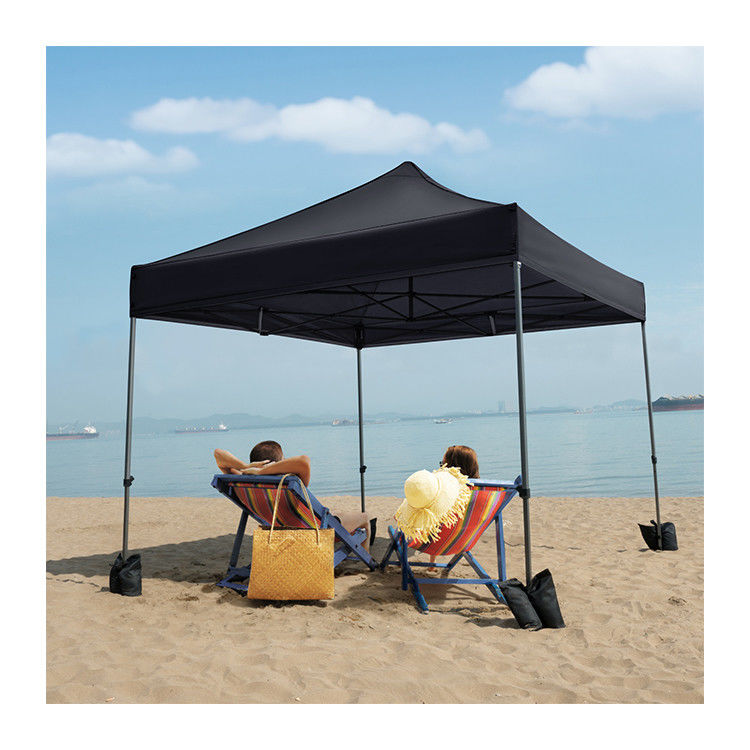 Buiten strand zonnestroon Gazebo tent D300 x W300 x H341cm Pop Up Canopy met zandzak