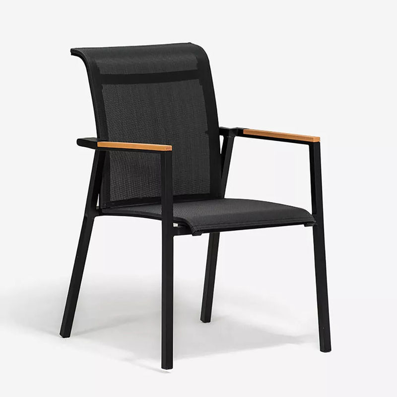 Stapelbare stoelen en uitbreidbare tafel AJUNION Aluminium eetkamer voor terras of tuin